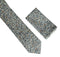 dusky blue English wildflower wedding design  cotton tie and matching  pocket square